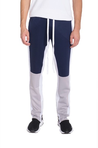 Men's Color Blocked Drawstring Sports Street Wear Casual Jogger Track Pants - Picture 7 of 17