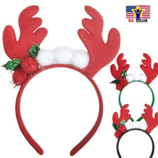 3 X Lot Ear Rudolph the red nose Reindeer Christmas Headband hair band costume