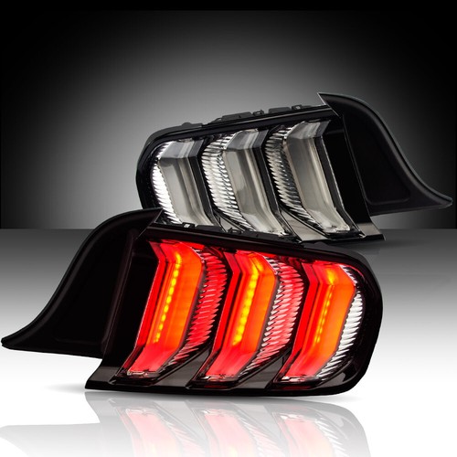 LED Tail lights For 2015-2021 Ford Mustang w/5Modes Sequential Signal Clear Lens - Picture 11 of 17