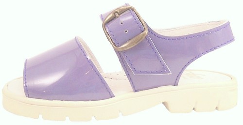 DE OSU-FARO - Spain -Girls Purple Patent Leather Sandals - European -Size 9 - Picture 2 of 5