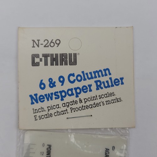 C-Thru N-269 - 6 & 9 Spalten Zeitungslineal Zoll Pica Achat & Punktwaage - Bild 4 von 12