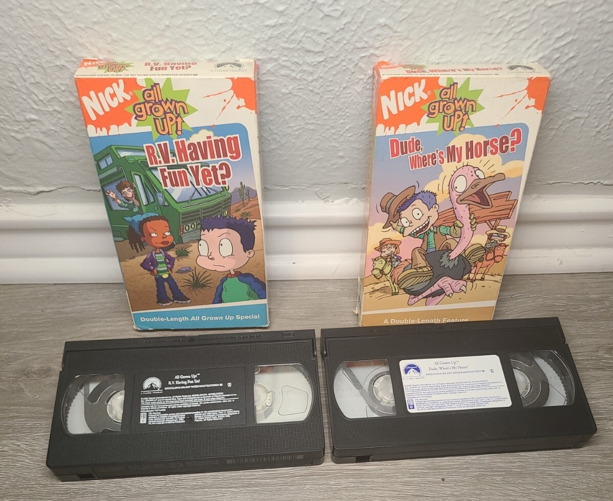 Rugrats All Grown Up VHS Lot RV Having Fun Yet Dude Where’s My Horse O