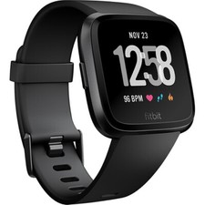 Fitbit Versa Smart Watch, Black/Black Aluminium | Used