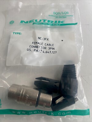 Neutrik Female Cable Connector 3 Pin NC-3FX NEW Us. pat 4.647.127