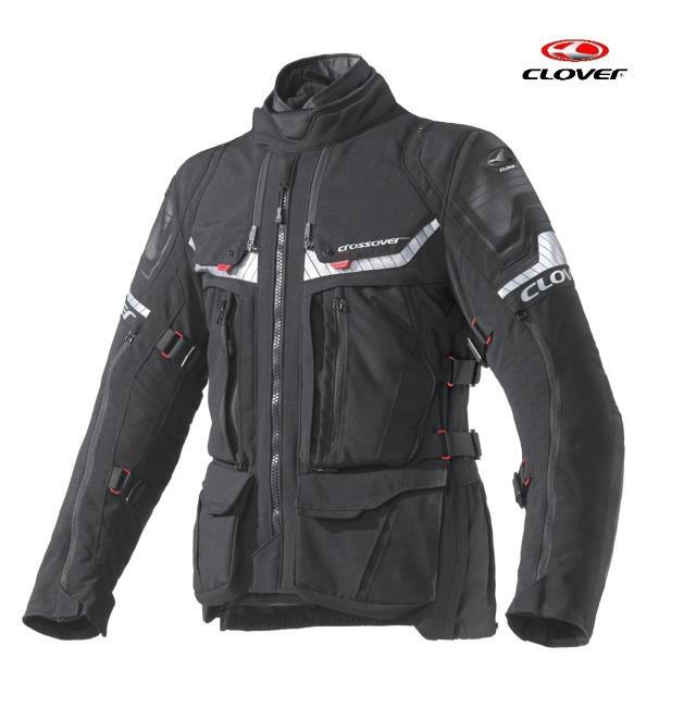 GIACCA MOTO INVERNALE DA UOMO CON PROTEZIONI CLOVER CROSSOVER-4 AIRBAG WP NERO