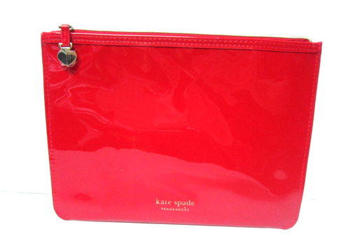 Kate Spade Fragrances Cherie Pouch Red Patent Toiletry Travel Bag Cosmetic Case