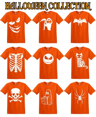 HALLOWEEN T SHIRTS KOSTÜM T-SHIRT Kürbis Kostüm HERREN DAMEN KINDER Totenköpfe Katze