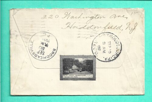Fairmount Park Philadelphia PA Cinderella Poster Stamp 1907 Valley Green Monroe