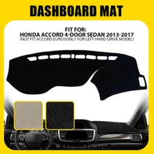 Black Dashmat Dash Cover Mat Dashboard Pad Carpet for 2013-2017 Honda Accord EOA