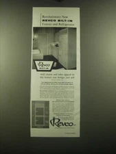 1954 Revco Bilt-In Freezer and Refrigerator Advertisement