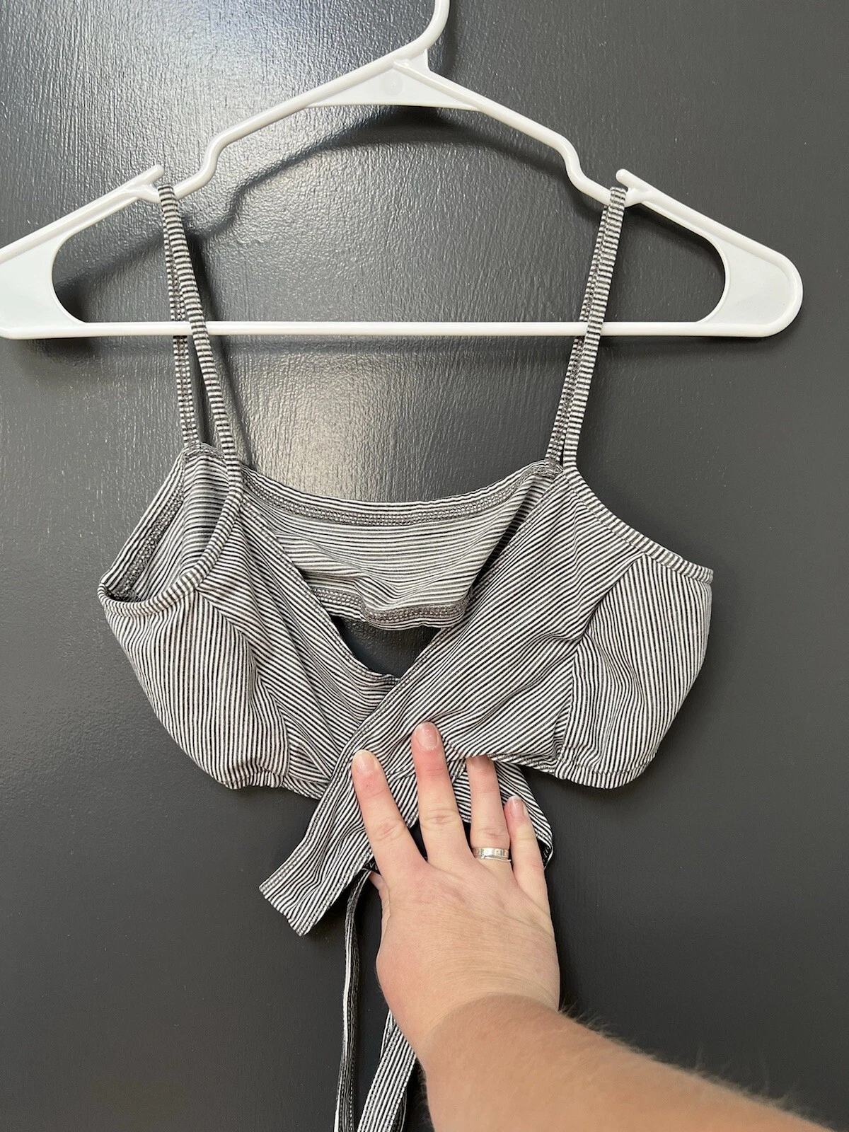 free-people-movement stripe wrap tie not padded tank-bra