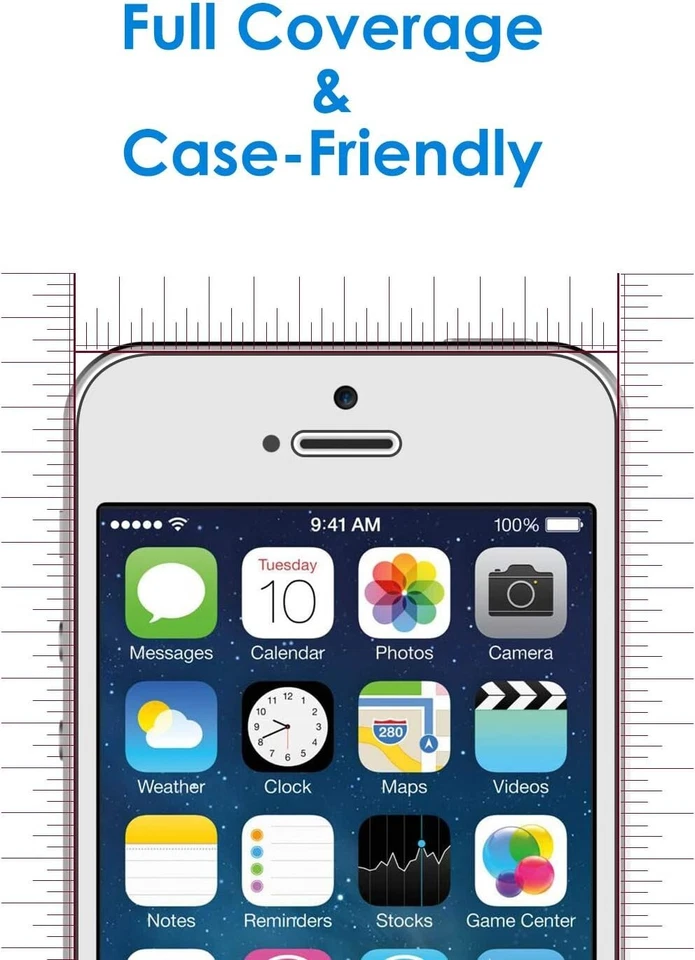 Tempered Glass Screen Protector for iPhone SE 2016 / 5/5S/5C & iPod Touch 5 6 7 - Image 3 of 4