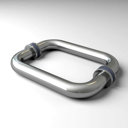 ELEGANT Back-to Back Pull Handles 6" Length Tubular Chrome Shower Door handles - Picture 5 of 5