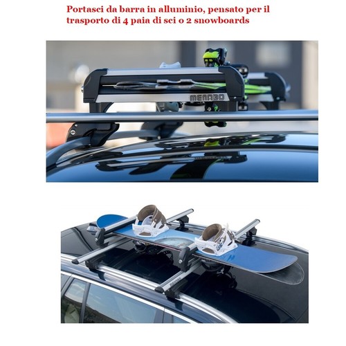 PER MERCEDES GLC COUPÉ PORTASCI PER BARRE DA TETTO AUTO ICEBERG 4 IN ALLUMINIO - Picture 2 of 7