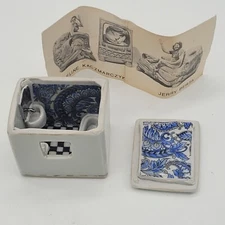 Early Jerry Berta Madeline Kaczmarczyk Micro Mini Bathroom Porcelain Pottery 