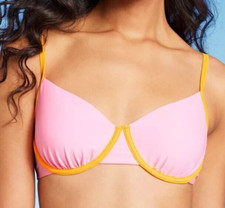 Wild Fable Women's Colorblock Underwire Bikini Top Pink Size XS 0-2 NWOT