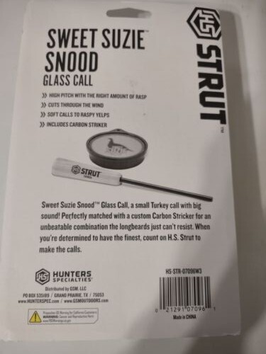 HS STRUT Sweet Suzie Snood Glass Friction Call  For Turkey Hunting