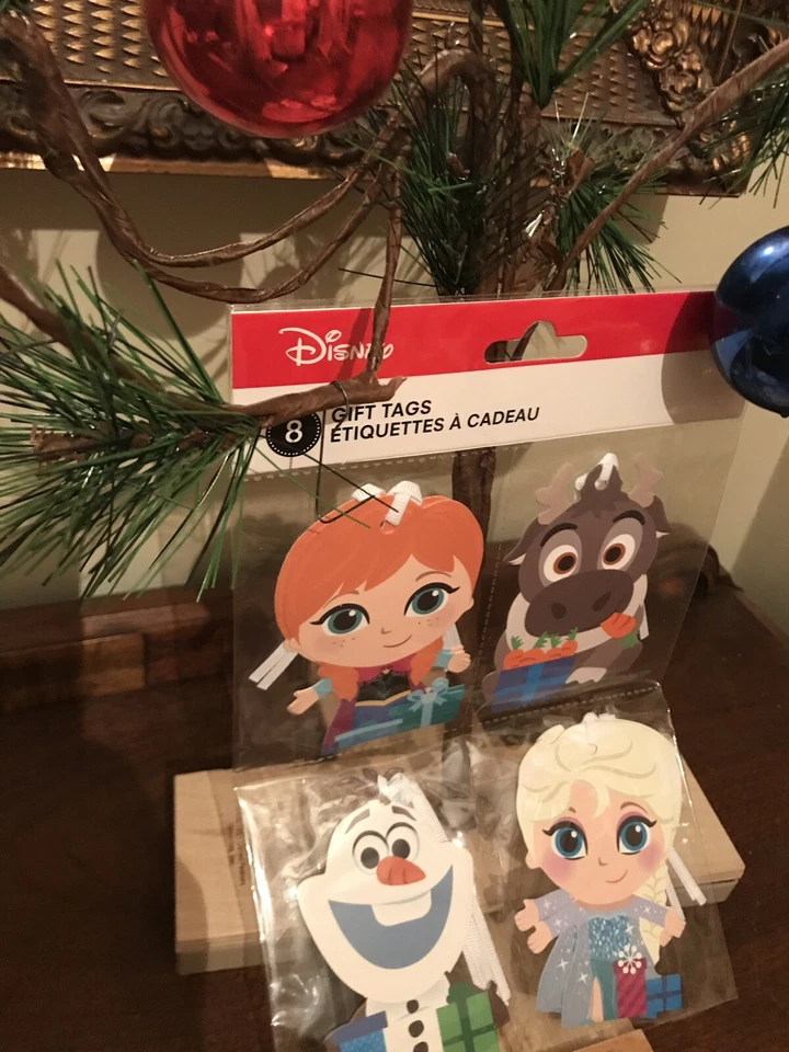 Etiquetas de presente congeladas Disney decoração Olaf Elsa Anna Sven 8 total FOFO envio rápido! - Imagem 2 de 4