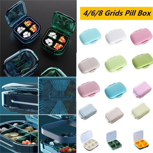 Pillendose Medizin Organizer Spender Box Etui Reise Tabletten Behälter Halter * USA