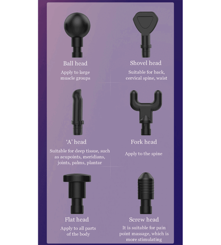 LCD Screen Sports Muscle Vibration Relaxing Tissue Percussion Massage Gun 6 head - Picture 15 of 29