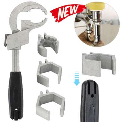 Adjustable Wrench Multifunctional Universal Open End Wrench Bathroom Repair- NEW