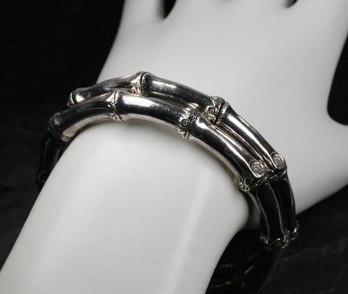 Pre-Owned John Hardy Bamboo Coil Wrap Sterling Silver Flex Bracelet - Picture 4 of 10