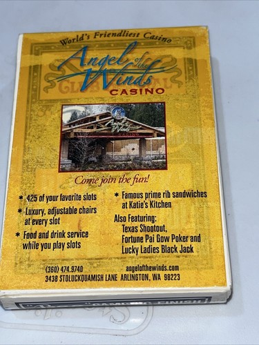 Angel Of The Winds Casino- Casino Used Playing Cards-Arlington,Wa.- Sealed Deck - Picture 4 of 8