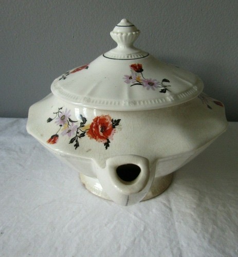 Crooksville China Co Floral Design Teapot - Picture 2 of 8