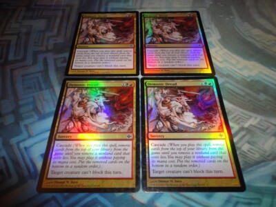 MTG Magic 4X Foil Demonic Dread EX/LP Alara Reborn | eBay