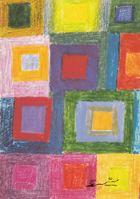 Postkarte: Johannes Itten - Variation Kalt Warm