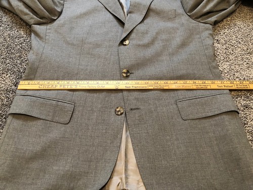 BOSS Hugo Boss Selection Portman/ Tower Gray Suit 42R 34X32 Super 150 Wool J625 - Picture 11 of 23