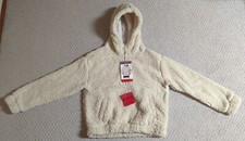 New With Tags Mondetta Girls Medium Beige Polyester Blend 1/2 Zip Hoodie 23