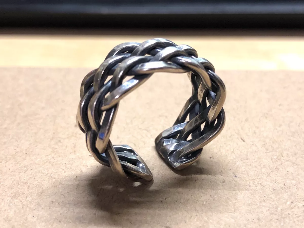 Sterling silver hotsell braided ring