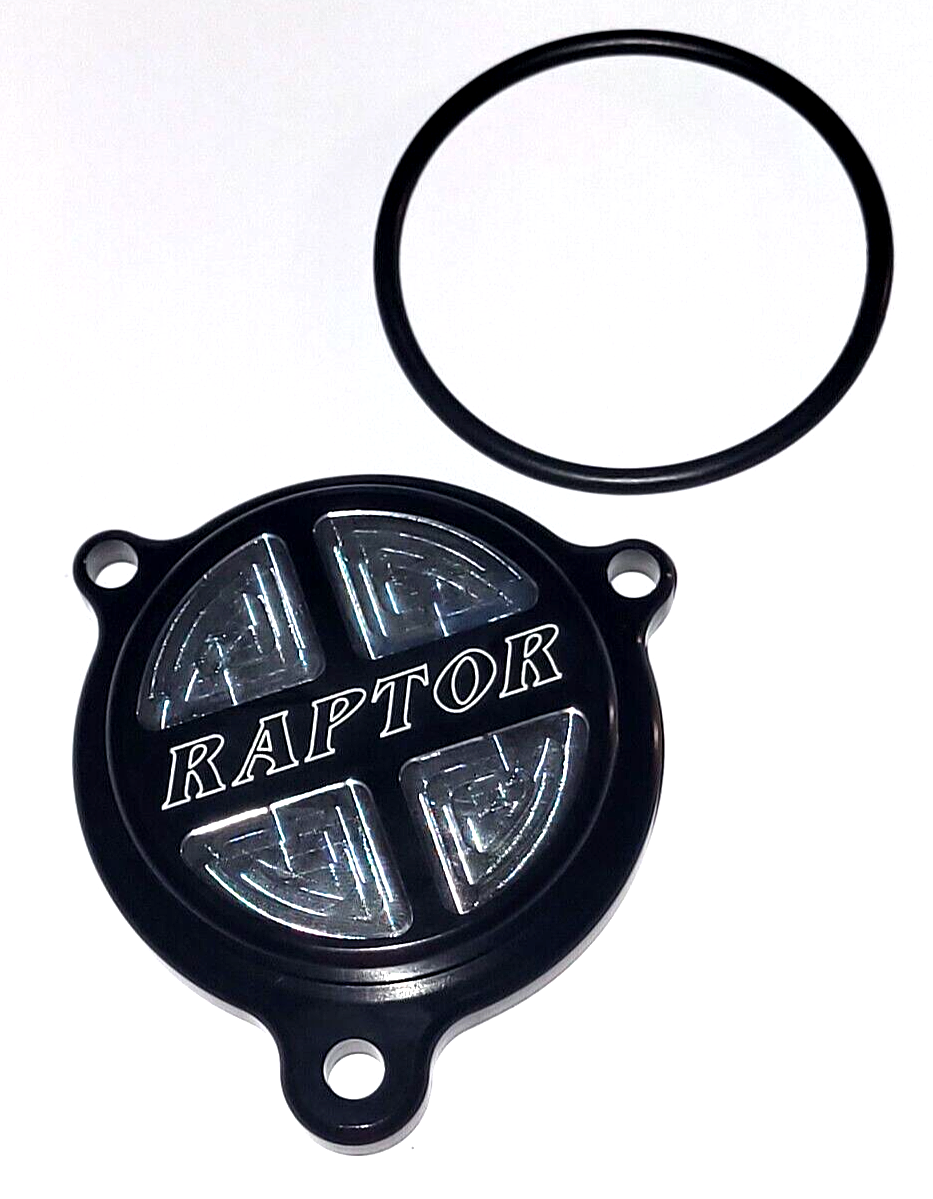 YAMAHA RAPTOR 700 ENGINE BILLET ALUMINUM OIL FILTER ACCESS COVER 2006-2024