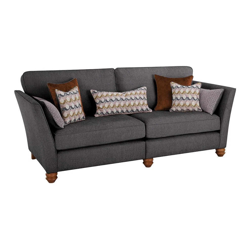 Oak Furnitureland Gainsborough 4 Seater Sofa In Minerva Grey RRP 1149.99