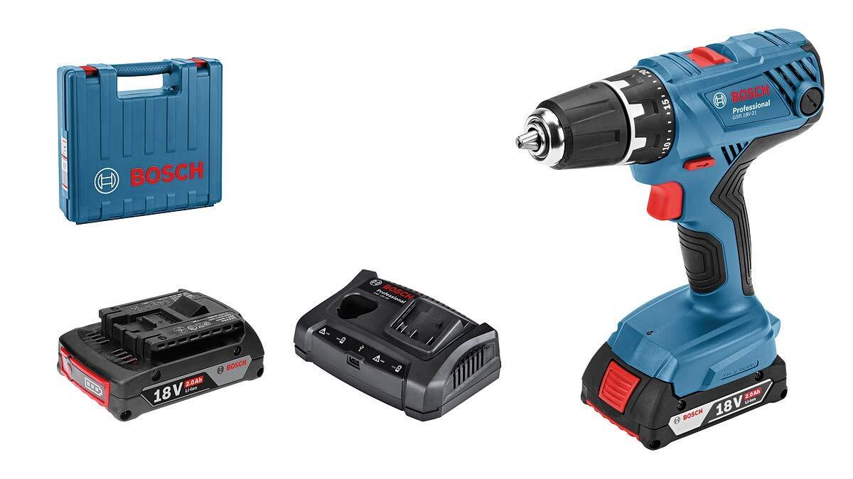 Bosch Professional Trapano avvitatore a batteria 18 V GSR 18 V-21 (max. coppia:
