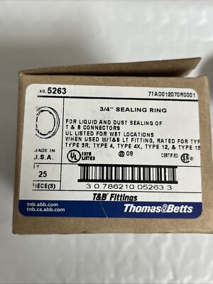 THOMAS&BETTS CAT NO: 5263 3/4'' SEALING RING (25PK)