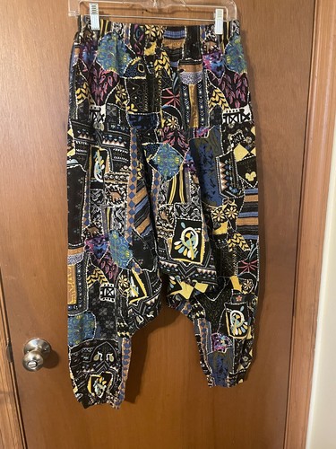 Funky Hippie Handmade Unisex Pants, Patchwork Multi Color Beautiful Harem Pant e