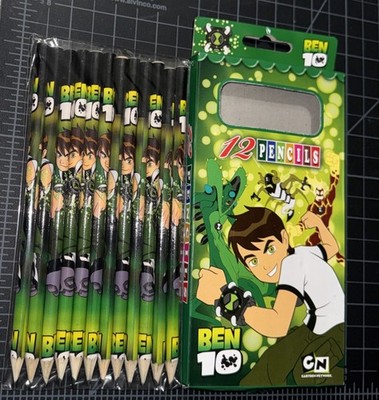 Ben 10 Wooden Pencils Sharpened No Erasers Pack of 12 NIB
