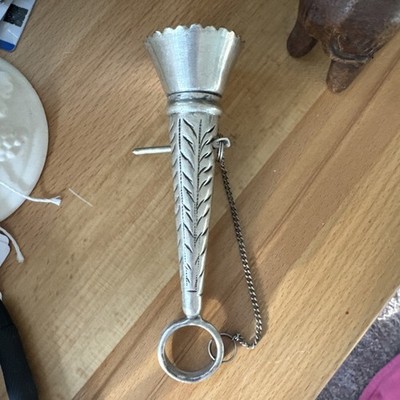 Vintage Silver plate Tussie Mussie Wedding Flower Bouquet Holder