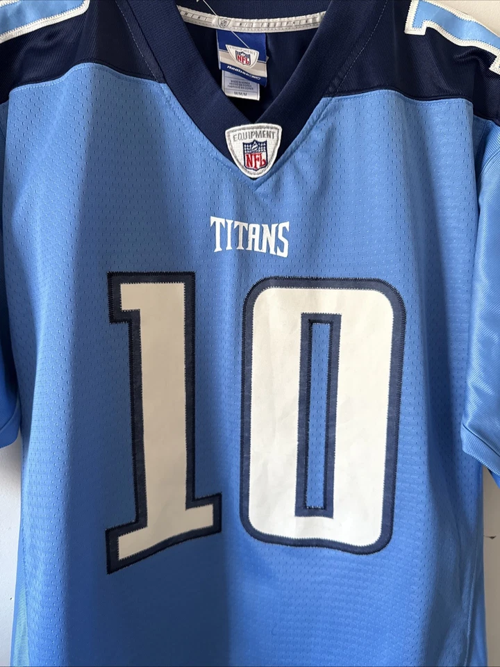 CAMISETA AUTÉNTICA PARA HOMBRE REEBOK VINCE YOUNG #10 TENNESSEE TITANS TALLA M - AZUL Foto 2 de 4