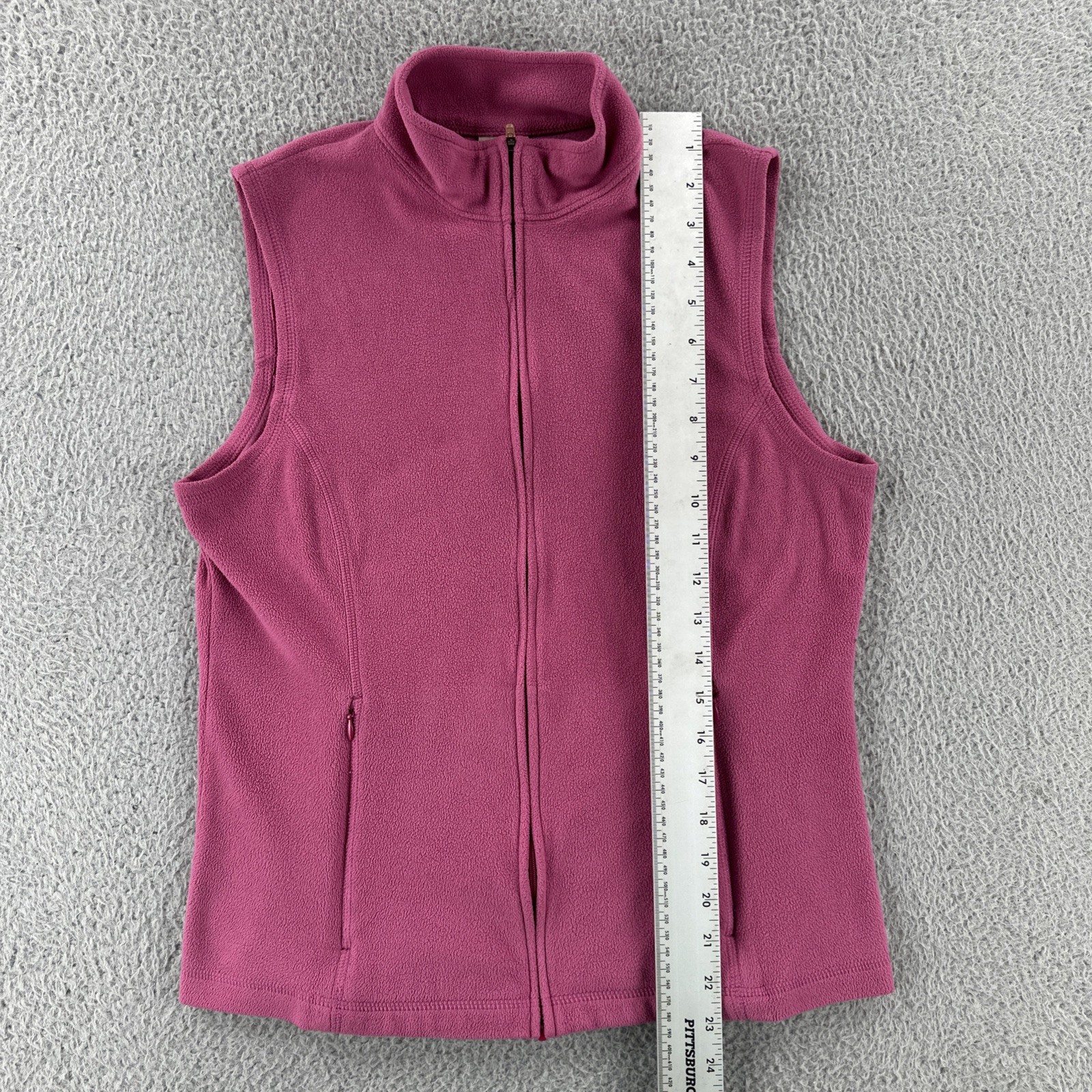 L.L. Bean Women’s Small Reg Pink Full Zip Pink Fleece Vest