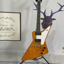 Yellow 6 Strings Electric Guitar white pickguard fast ship 1958 Korina