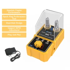 Car Dual Hole Spark Plug Tester Auto Engine Ignition Plug Analyzer 0-6000rpm US