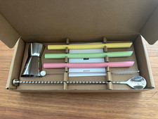 Nespresso Recipe KIT: 3 Reusable Straws, Jigger, Spoon, Cleaning Brush NIB