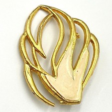 Vintage VTG Small Chunky Gold Tone Huggie Earrings Faceted Geometric Stud Post