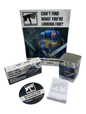 5 Piece set War Hammer Pos Store Display Cube Poster Writing Pad Coaster