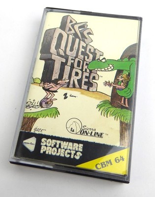 Commodore 64 -- B.C. QUEST FOR TIRES (Software Projects) -- Tape
