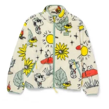 Parks Project x Peanuts Soft Faux Shearling Fullzip Jacket - Unsex Size XL $200