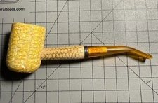 Missouri Meerschaum Bent Stem Corncob Smoking Pipe Unsmoked